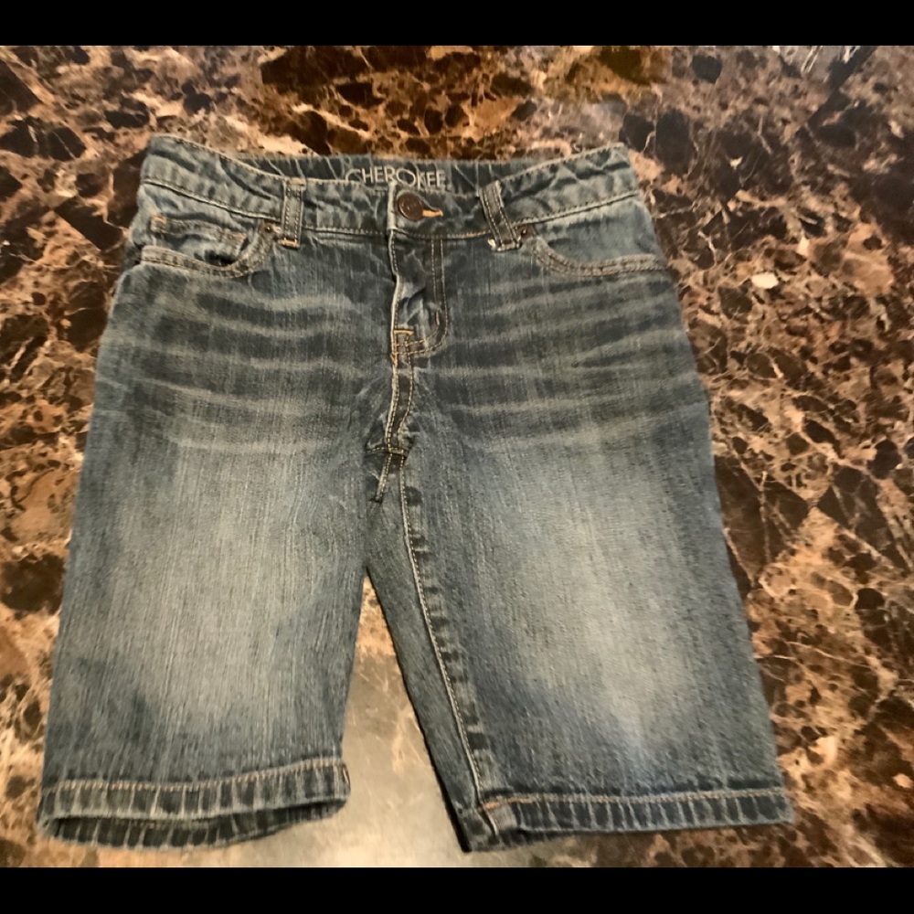 Cherokee girls Jean shorts color blue size 7/8 #1